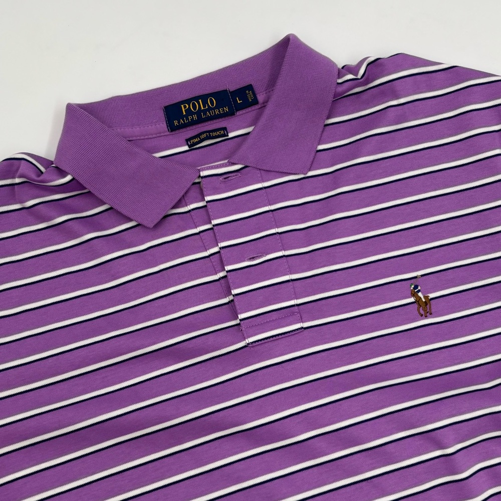 Polo by Ralph Lauren Purple Striped Polo Shirt